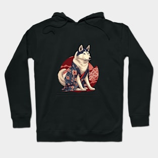 Samurai Husky Dog Hoodie